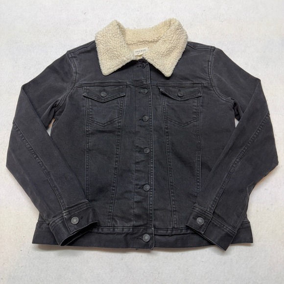 PacSun Jackets & Blazers - PacSun Sherpa Lined Denim Trucker Jacket Faux Shearling Black Adult Medium